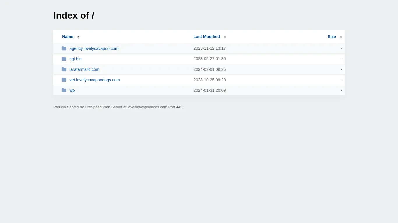 is Index of / legit? screenshot