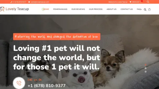 A screenshot of Lovelyteacup.com