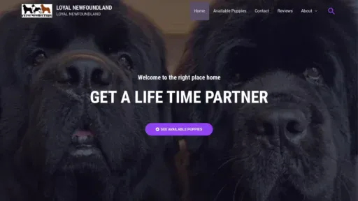 A screenshot of Loyalnewfies.com