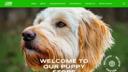A screenshot of Luanawsminigoldendoodle.com