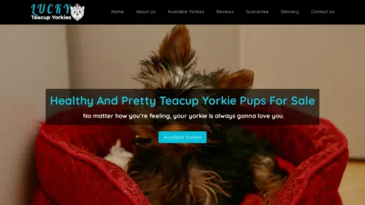 A screenshot of Luckyteacupyorkies.com