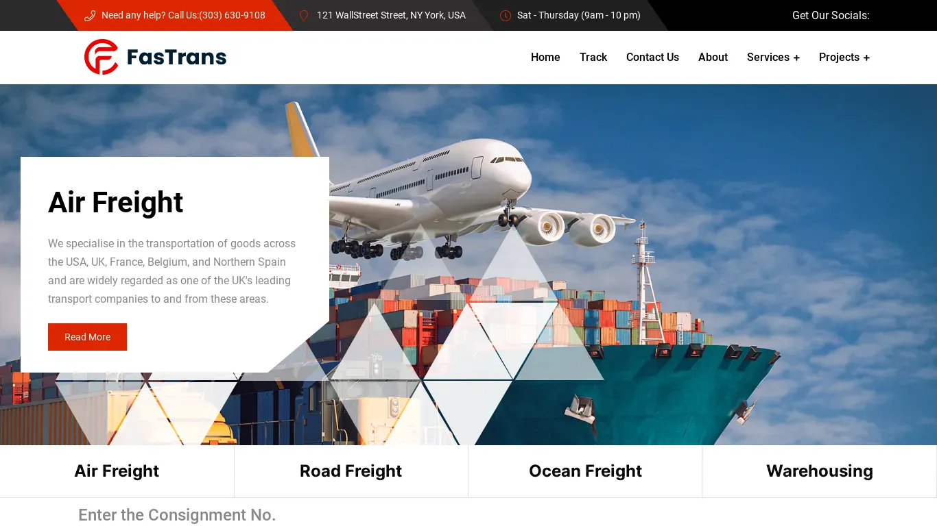 A screenshot of Luxurious-logistics.com