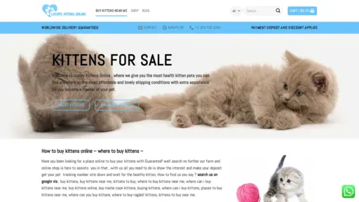 A screenshot of Luxurykittens.online