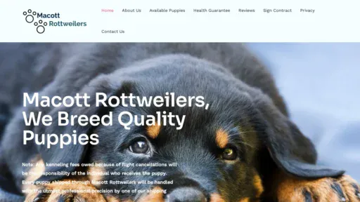 A screenshot of Macottrottweiler.com