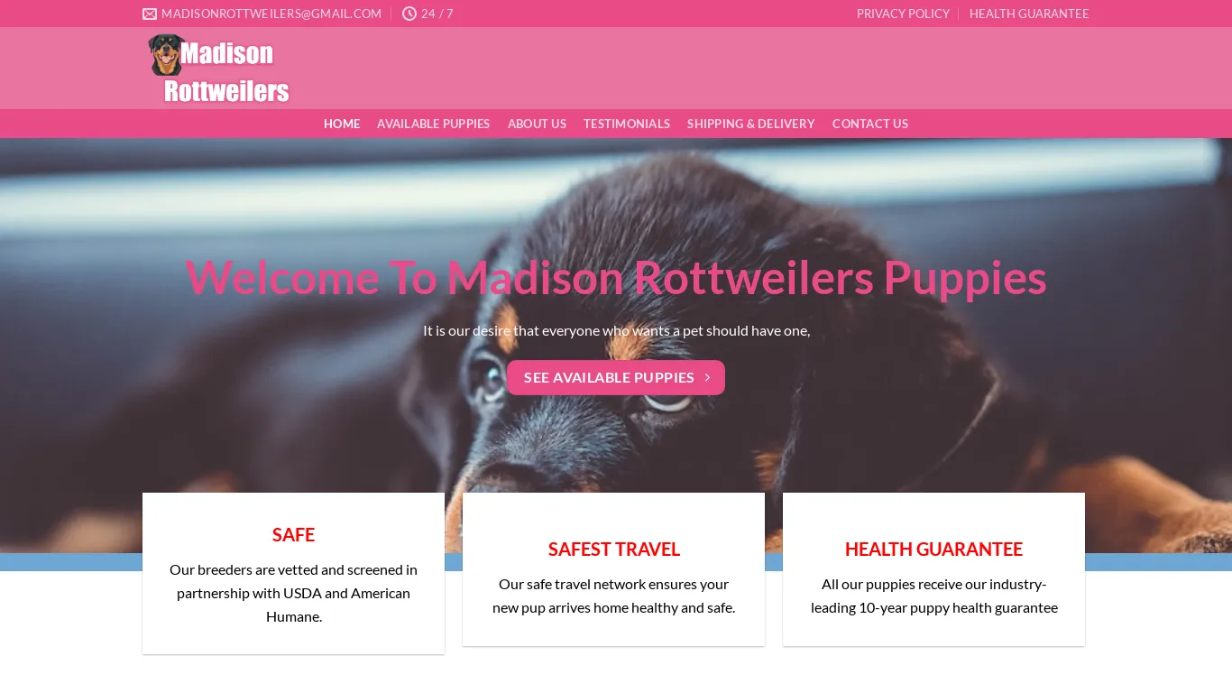 is madisonrottweilers.com legit? screenshot