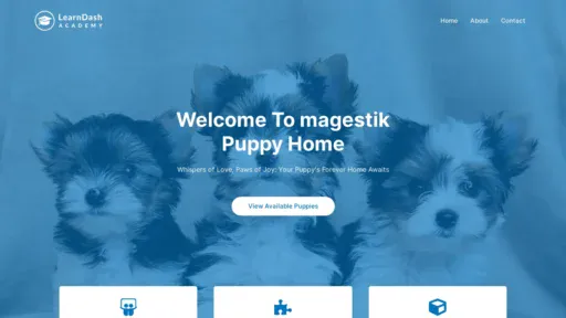 A screenshot of Magestikpuppyhome.com