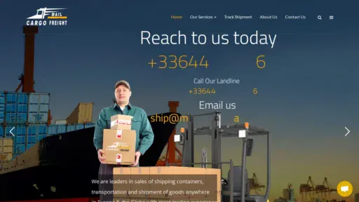 A screenshot of Mail.mail-cargofreights.com
