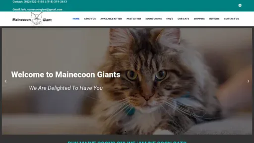 A screenshot of Mainecoongiant.com