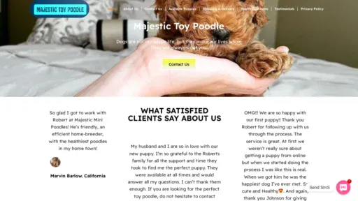 A screenshot of Majestictoypoodles.com