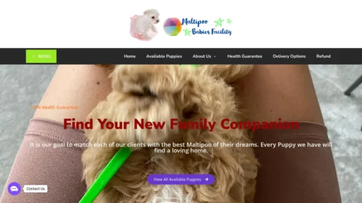 A screenshot of Maltipoobabiesfacility.com