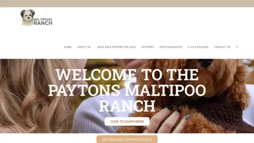 A screenshot of Maltipoosranch.com
