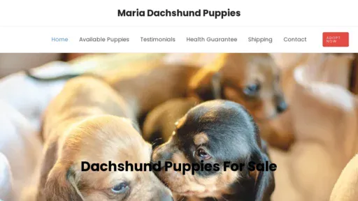 A screenshot of Mariadachshundpuppies.com