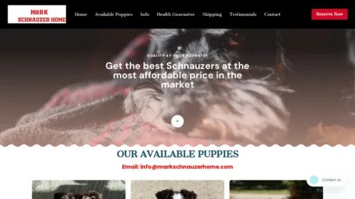 A screenshot of Markschnauzerhome.com