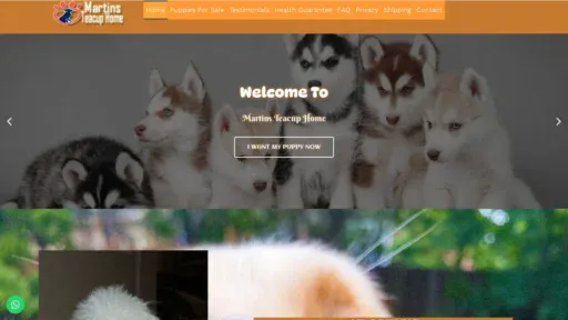 A screenshot of Martinsteacuphome.com