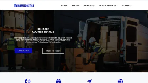 A screenshot of Marviexpresslogistics.com