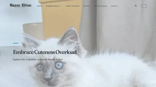 A screenshot of Masonkittencattery.com