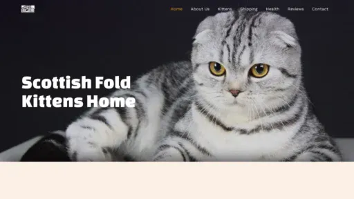 A screenshot of Mbuehscottishfoldhome.com
