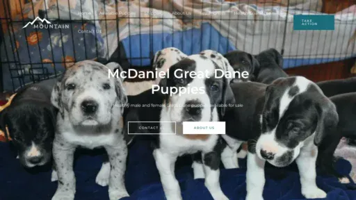 A screenshot of Mcdanielgreatdane.com