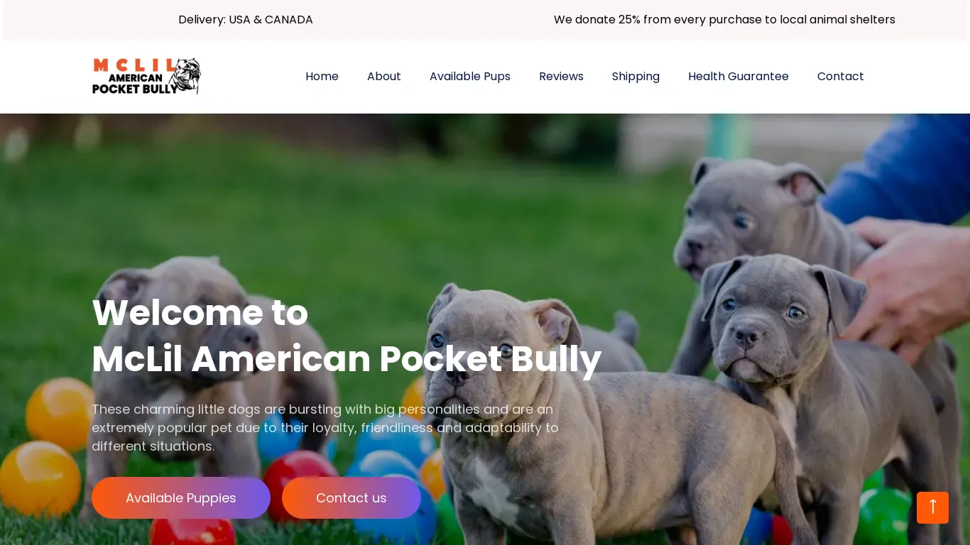 is mclilamericanpocketbully.com legit? screenshot