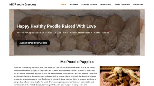 A screenshot of Mcpoodlebreeders.com
