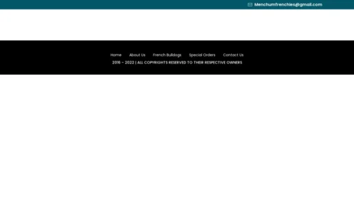 A screenshot of Menchumfrenchies.com