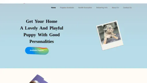 A screenshot of Merinpuppies.co.uk