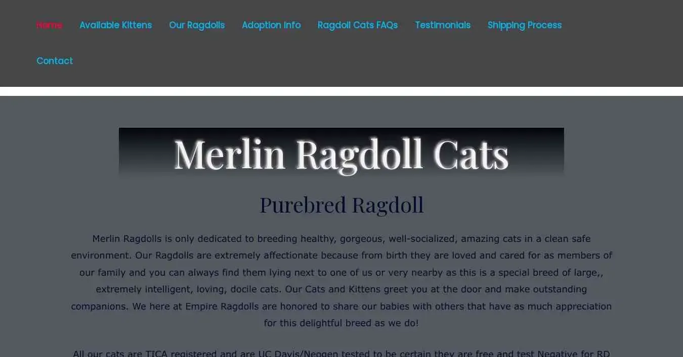 is merlinragdoll.com legit? screenshot