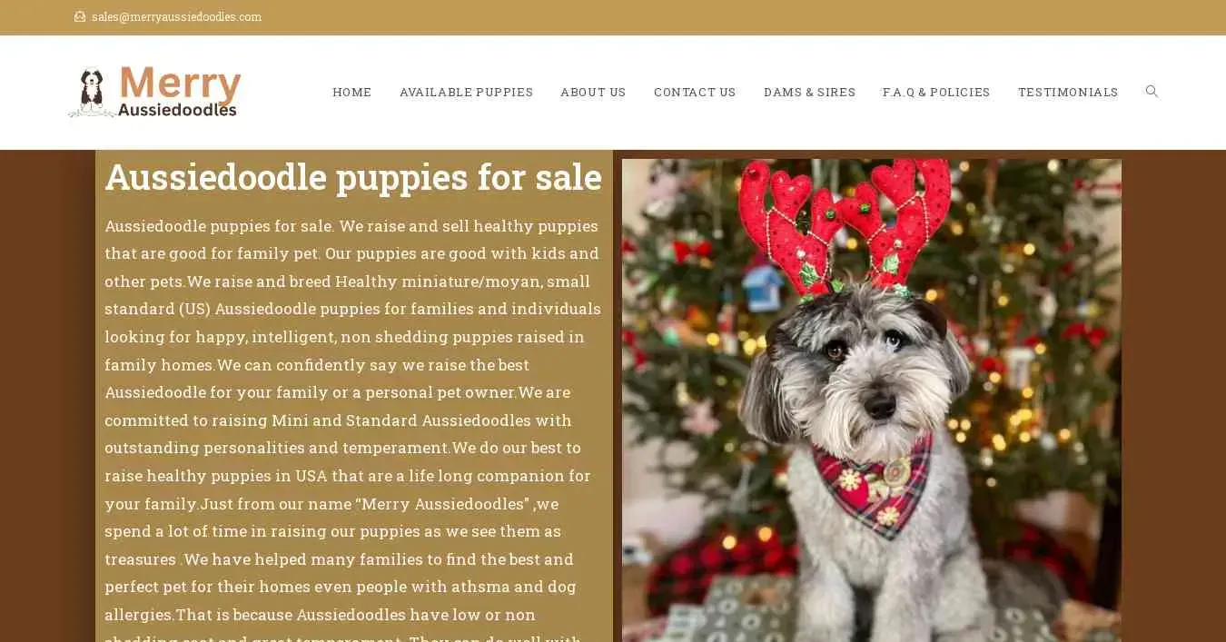 is merryaussiedoodles.com legit? screenshot