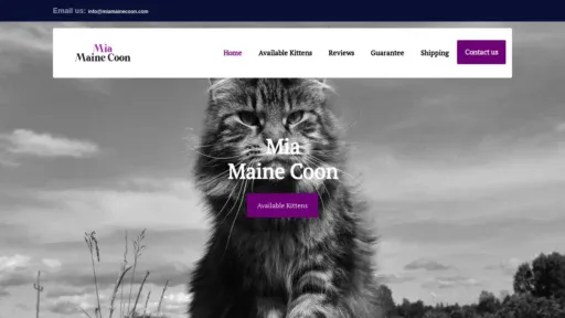 A screenshot of Miamainecoon.com