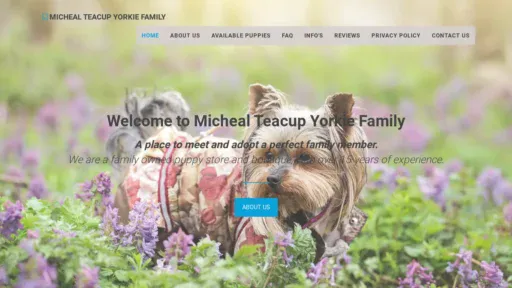 A screenshot of Michealteacupyorkiefamily.com