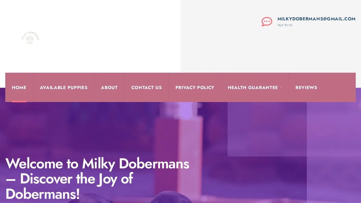 is milkydobermans.com legit? screenshot