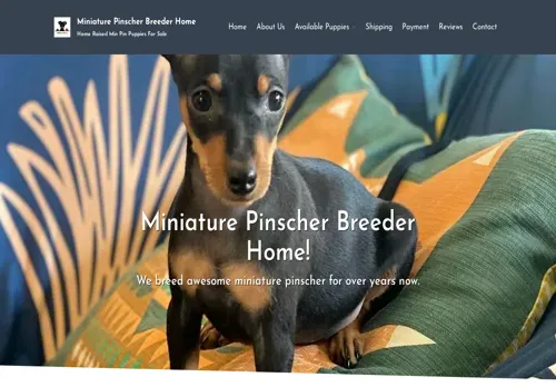 is miniaturepinscherbreederhome.com legit? screenshot