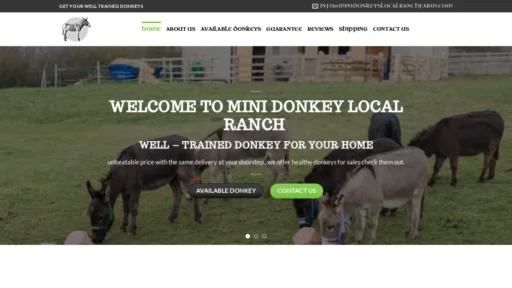 A screenshot of Minidonkeyslocalranchfarm.com