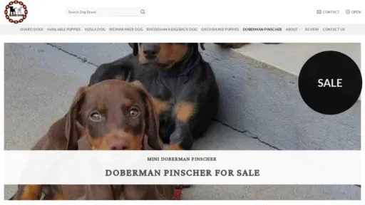 A screenshot of Miniguarddogs.com