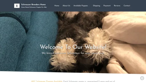 A screenshot of Minischnauzerbreeder.com