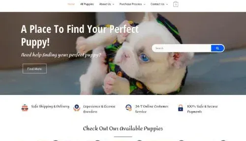 A screenshot of Miniteacuppups.com