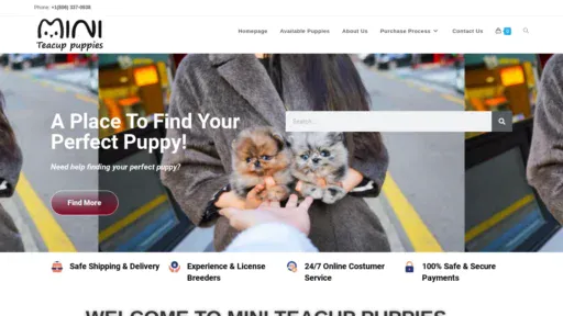 A screenshot of Miniteacupuppy.com