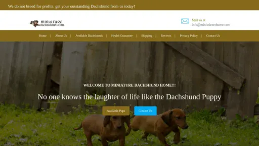 A screenshot of Miniwienerhome.com
