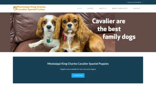 A screenshot of Mississippicavaliers.com
