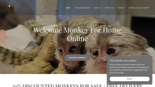 A screenshot of Monkeyforhome.com