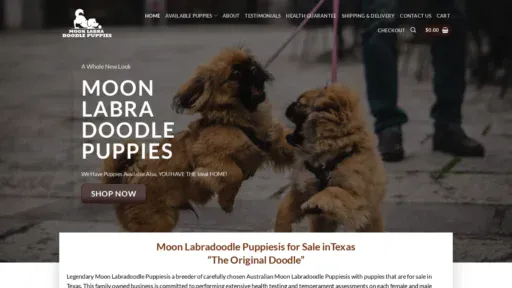 A screenshot of Moonlabradoodlepuppies.com