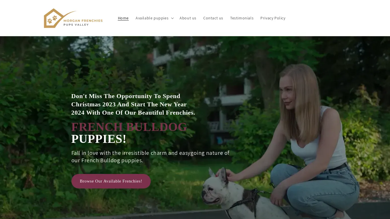 is French Bulldog Puppies For Sale, AKC Frenchies puppies For Sale – Morgan Frenchies legit? screenshot