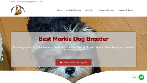 A screenshot of Morkiepupsfacility.com