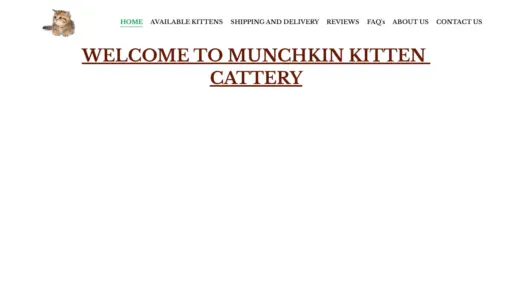 A screenshot of Munchkingcattery.com