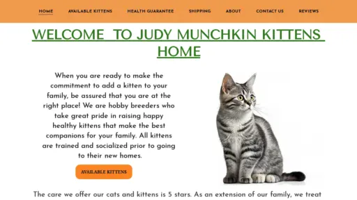 A screenshot of Munchkinhomes.com