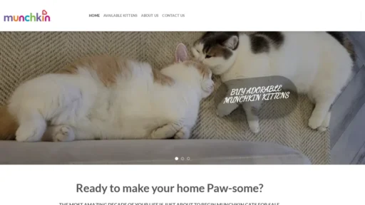 A screenshot of Munchkinkitten.org