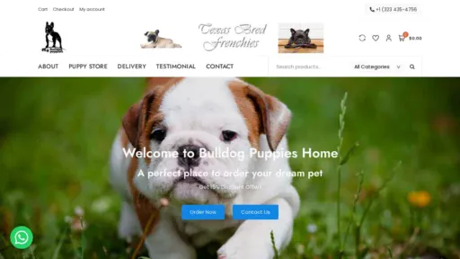 A screenshot of Mybulldogpuppies.com