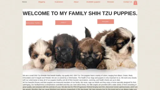 A screenshot of Myfamilyshihtzupups.com