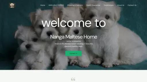 A screenshot of Nangamaltesehome.com