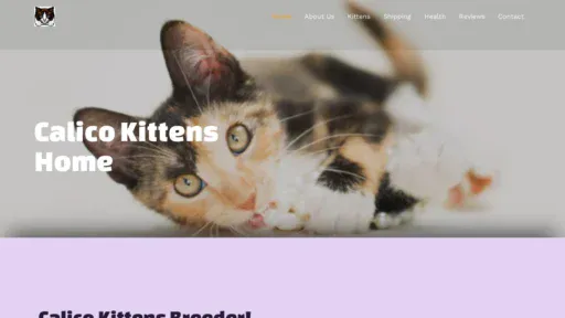 A screenshot of Nchamcalicokittenhome.com